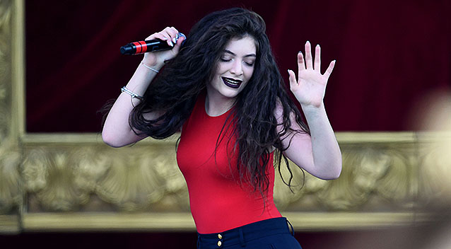BALTIMORE, MD - MAY 17: Singer Lorde performs prior to the 139th running of the Preakness Stakes at Pimlico Race Course on May 17, 2014 in Baltimore, Maryland. (Photo by Molly Riley/Getty Images)